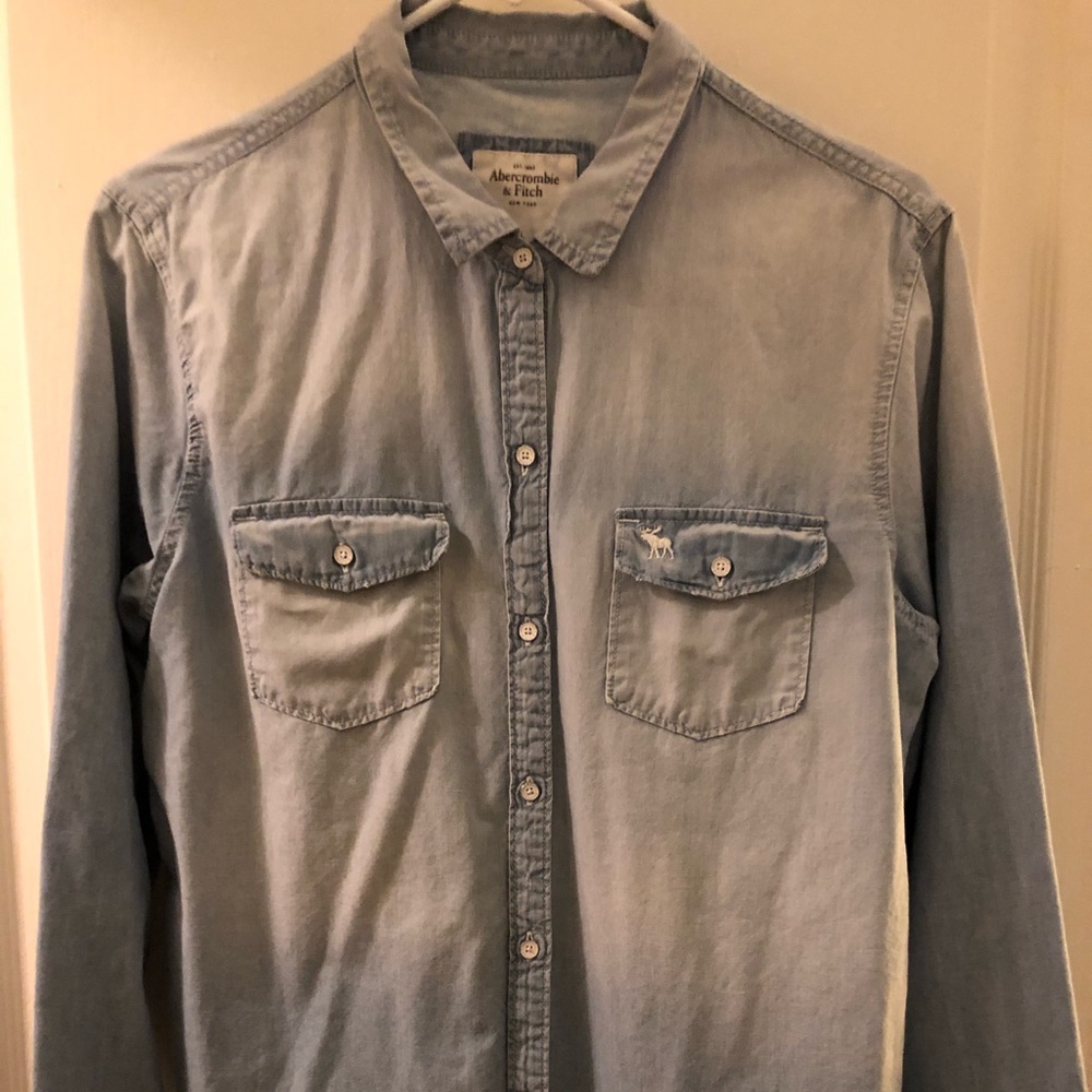 Denim button down shirt